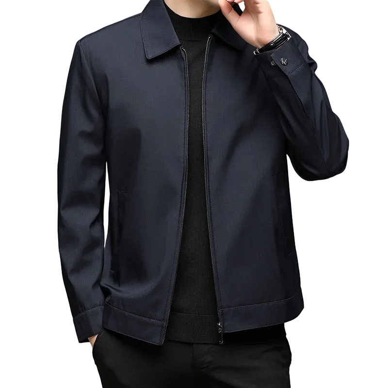Stand Collar fashion Jacket Coats Men High Quality Fashion Business Spring Autumn Simple Solid Jackets Cloting Casual Jacket