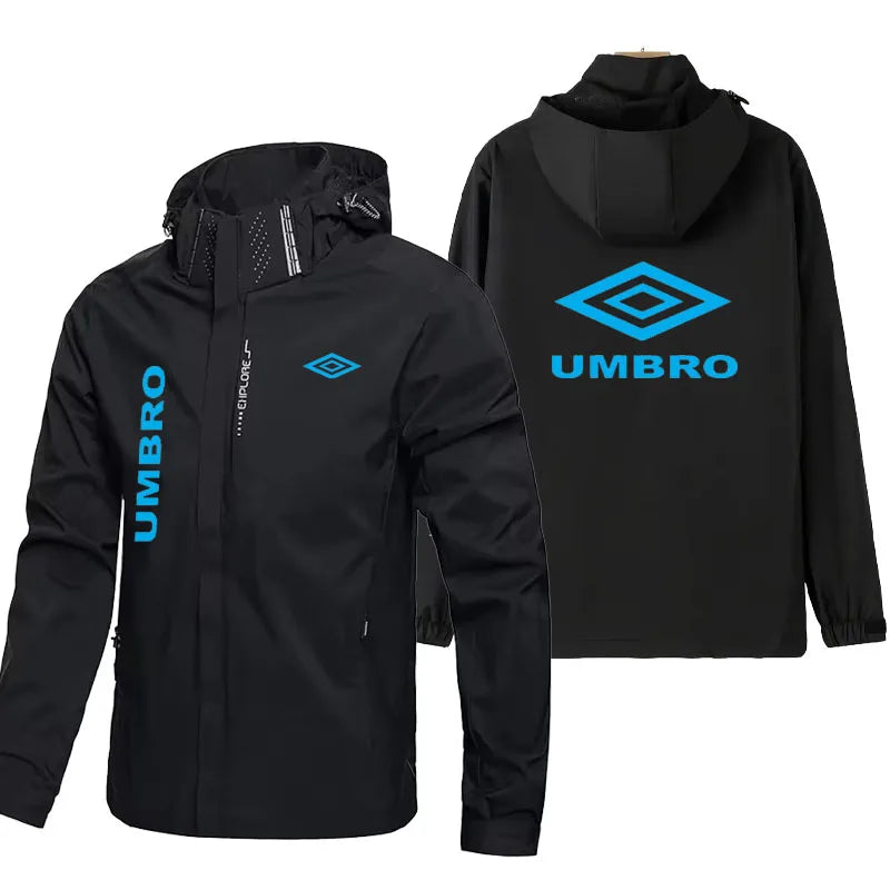 UMBRO Waterproof and Windproof Jacket for Men (2026 New Model) -Hat detachable -Outdoor Mountaineering and Travel Jacket for Men