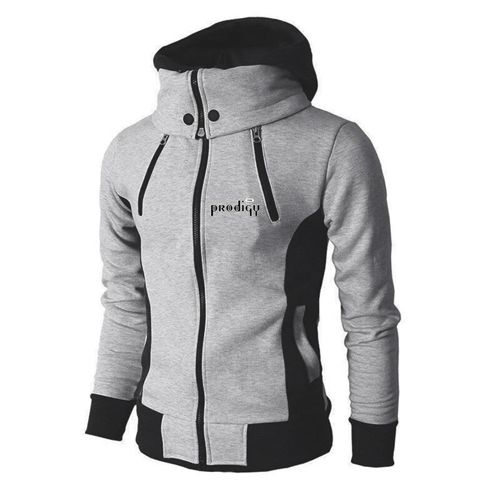 2025 High Quality Zipper Hooded Jacket Spring Autumn Popular Leisure Coat Man's The Prodigy Logo Print Fashion Lapel Hoodies