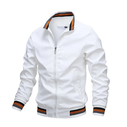 2026 New Spring/Autumn Green Sports and Leisure Jacket for Men,Yellow/Deep Blue Stand Up Collar Men's Casual Jackets, Large Size