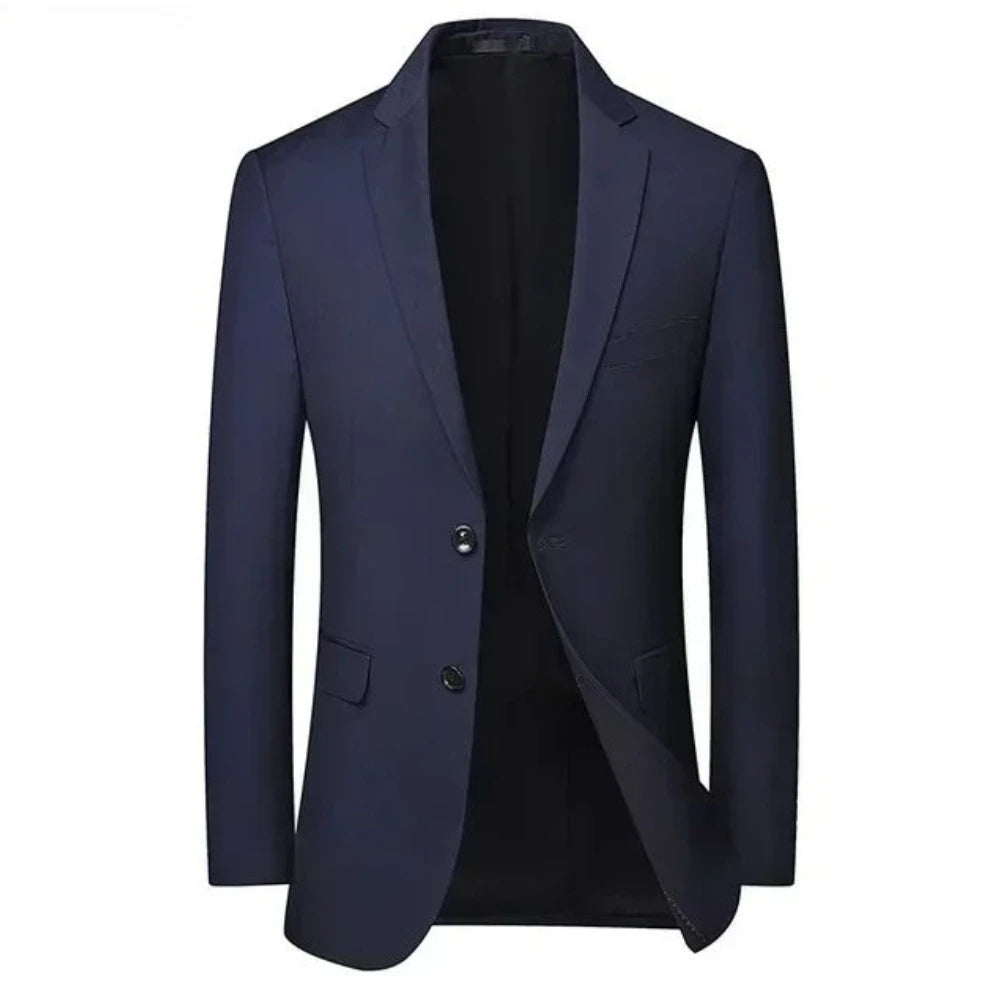 Men Formal Blazers Suit Jackets Stretch Fabric Office Ready Wedding Slim Fit Thin 2025 Men's Casual Sports High Quality