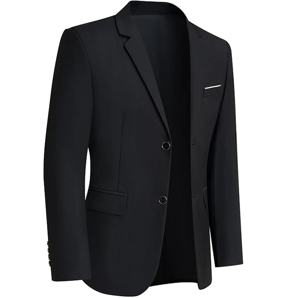 Men Formal Blazers Suit Jackets Stretch Fabric Office Ready Wedding Slim Fit Thin 2025 Men's Casual Sports High Quality