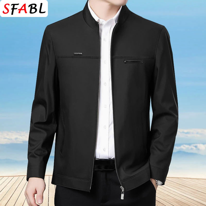 M-XXXL Newest Quality Men's Jacket Coat Men Luxury Thin Jacket Men Business Office Dress Work Coats Male Outerwear Spring Autumn