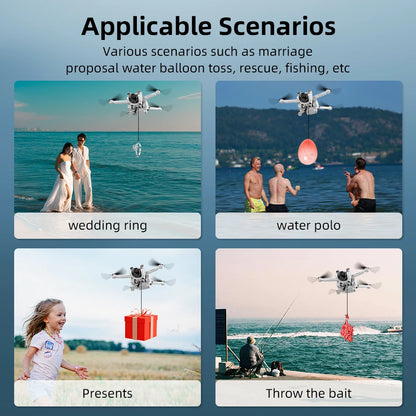 BRDRC Airdrop System för DJI Mini 3 & Mini 3 Pro – 500m räckvidd, 100g last