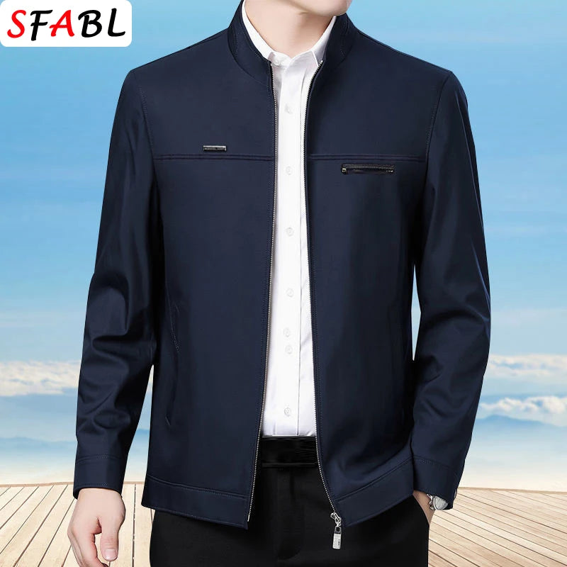 M-XXXL Newest Quality Men's Jacket Coat Men Luxury Thin Jacket Men Business Office Dress Work Coats Male Outerwear Spring Autumn