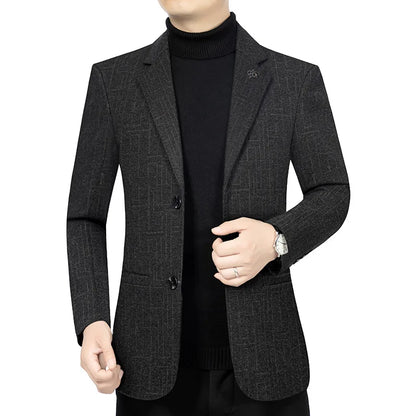 2026 Spring/Summer New Collection of High-end Business Casual Men's Suit for Middle-aged Men Dad's Wear Unwashed Single Jacket