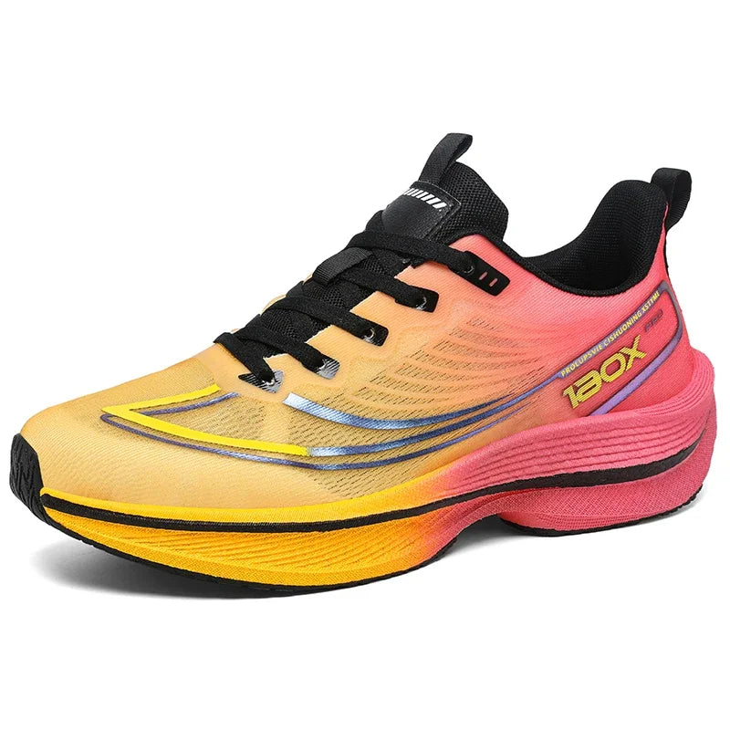 New Men's Carbon Plate Sneakers Outdoor Soft Sole Mesh Sports Shoes Running Shoes Light Anti-Slip Casual Couple Tennis Shoes