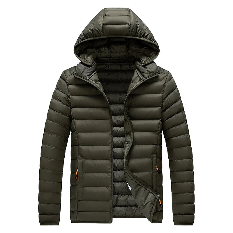 8XL Men New Autumn Winter Warm Waterproof Parkas Jacket Coat Mens Hooded Casual Outwear Detachable Hat Outfits Parkas Coat Male