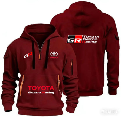 2026 Toyota GAZOO Racing Team Unisex Half-Zip Hooded Shirt Street Casual Sports Fashion Spring Autumn 2026