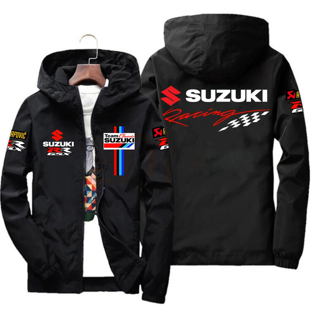 New Suzuki Racing Spring and Autumn Jacket Men's Windproof Windbreaker Casual Fashion Sportswear Outdoor Fashion Couple Jacket