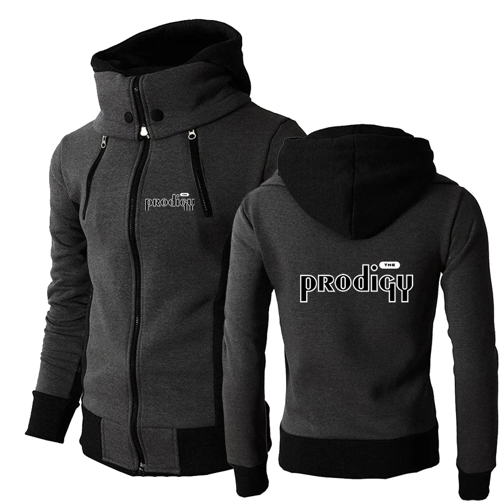 2025 High Quality Zipper Hooded Jacket Spring Autumn Popular Leisure Coat Man's The Prodigy Logo Print Fashion Lapel Hoodies