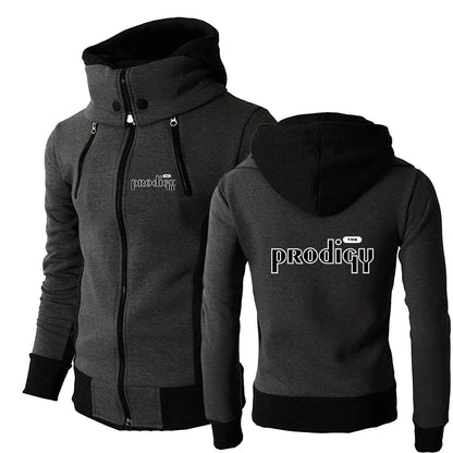2025 High Quality Zipper Hooded Jacket Spring Autumn Popular Leisure Coat Man's The Prodigy Logo Print Fashion Lapel Hoodies