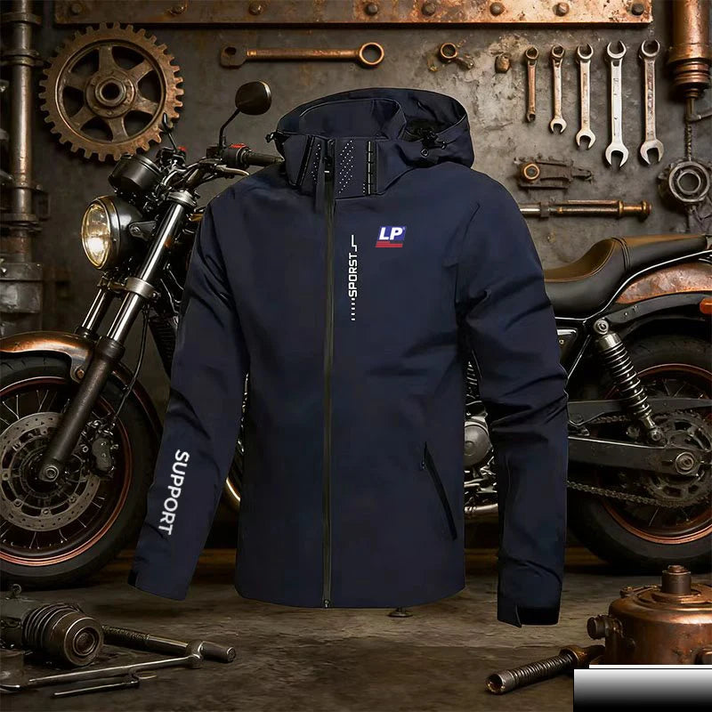 LP SUPPORT Spring/Summer Outdoor Jacket - Men's Quick-Drying Windproof and Waterproof Three-in-One Cap - Detachable Jacket, Suit
