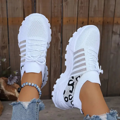 Woman Shoes Leopard Print Sneakers Lightweight and Breathable Women's Casual Sneakers Sale Shoes with Free Shipping