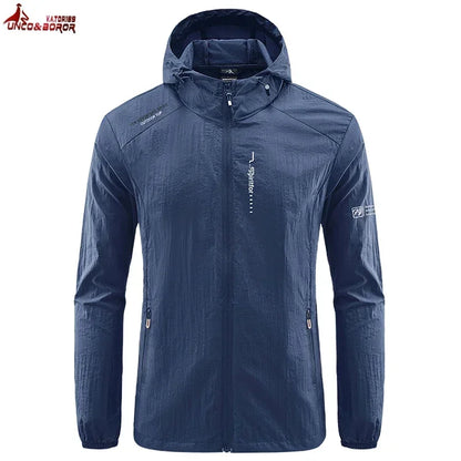 Summer Sun Protection Cycling Jackets Men Hooded Casual Camping Hiking Fishing Coats Outdoor Quick-Dry Performance Men Clothing