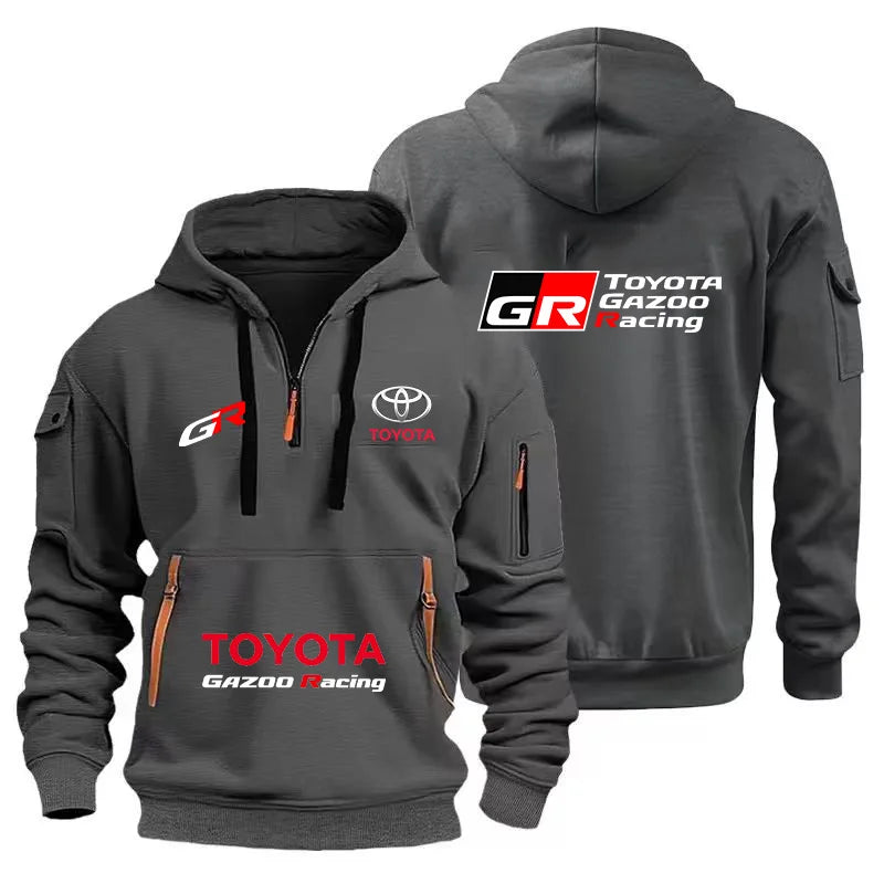 2026 Toyota GAZOO Racing Team Unisex Half-Zip Hooded Shirt Street Casual Sports Fashion Spring Autumn 2026