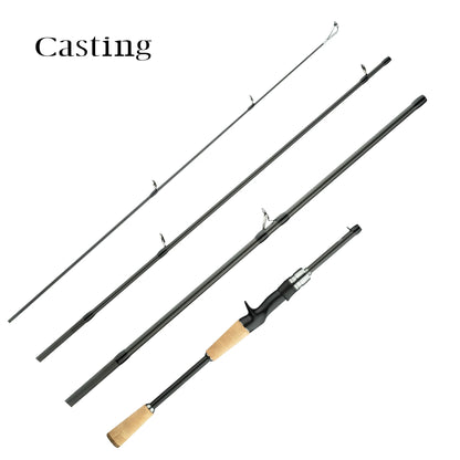 BIUTIFU Traveller Spinning Casting Carbon Fishing Rods Baitcasting Weight 5-35g M Fast Ultralight Lure Trout Mini Goods For Pole