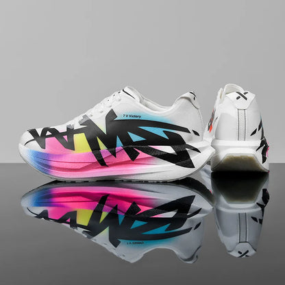 Running Shoes Men High Elastic Cushioned Breathable Mesh Anti Slip Marathon Racing Sneakers Woman Casual Sneakers Tennis Shoes