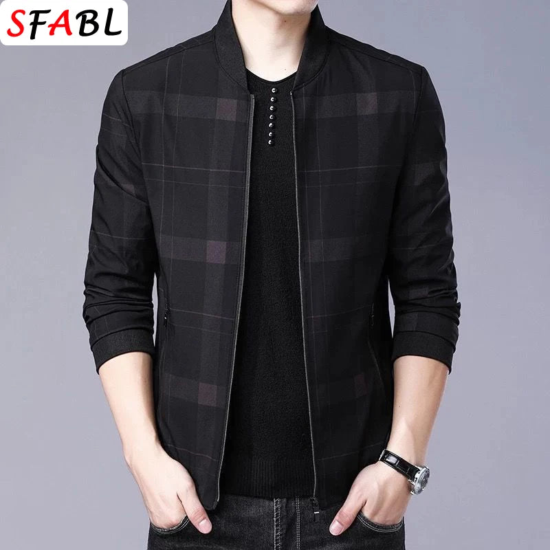 M-XXXL Newest Quality Men's Jacket Coat Men Luxury Thin Jacket Men Business Office Dress Work Coats Male Outerwear Spring Autumn
