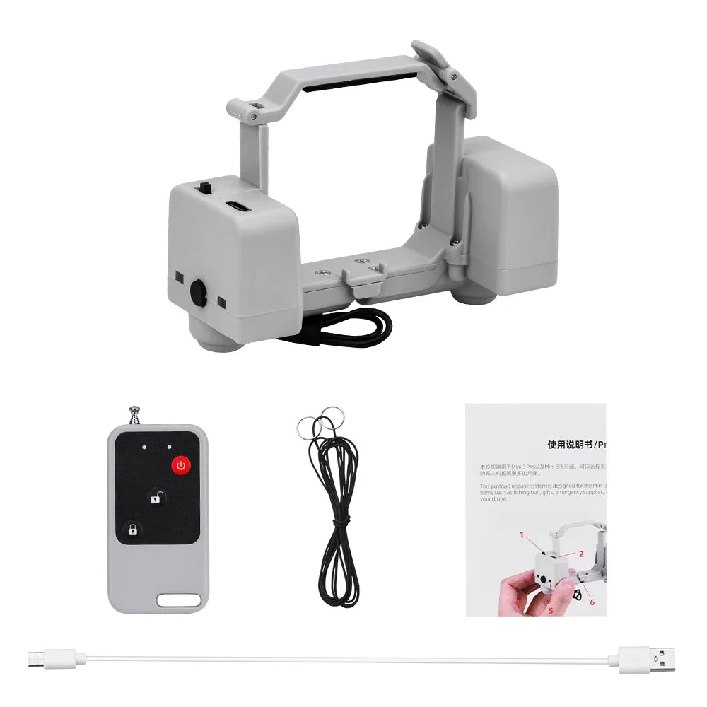 BRDRC Airdrop System för DJI Mini 3 & Mini 3 Pro – 500m räckvidd, 100g last