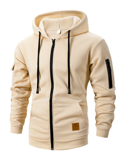 2025 New Autumn Men Sweatshirts Long Sleeve Jacket Hoodie Zipper Closure Jacket Male Hoodies Sweatshirt Slim Fit Male Clothing