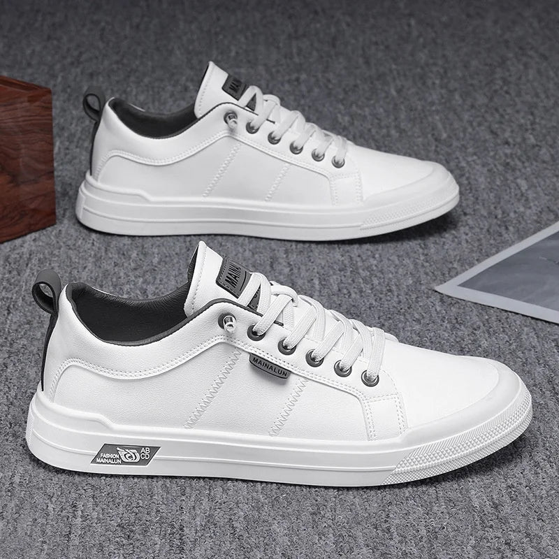 2026 New Arrival Plus Size Men's Leather Casual Shoes All-season Fashion Non-slip Soft Sole Sneakers