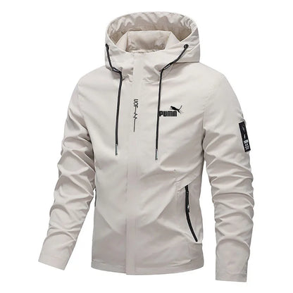 2026 Men's Outdoor Leisure Waterproof Raincoat - Lightweight Cycling Jacket - Hooded Street Style Hiking Windproof Jacket