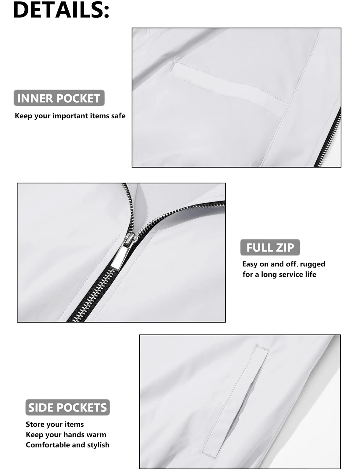 MAGCOMSEN Men‘s Aviator Jacket Casual Bomber Jackets Waterproof Full Zip Lightweight Coats Spring Autumn Windbreaker