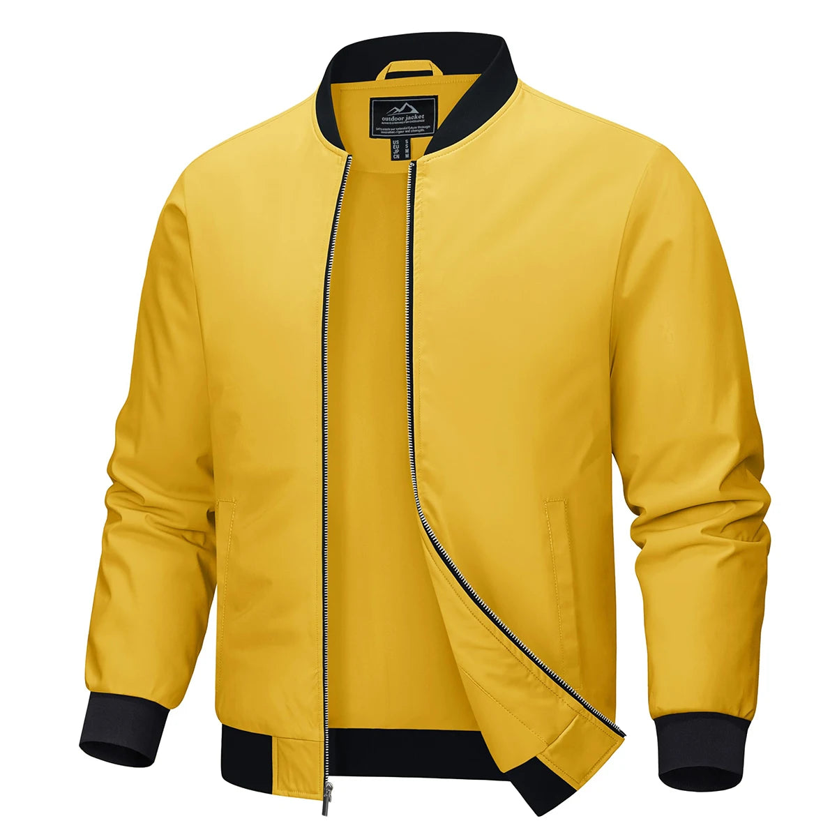 MAGCOMSEN Men‘s Aviator Jacket Casual Bomber Jackets Waterproof Full Zip Lightweight Coats Spring Autumn Windbreaker