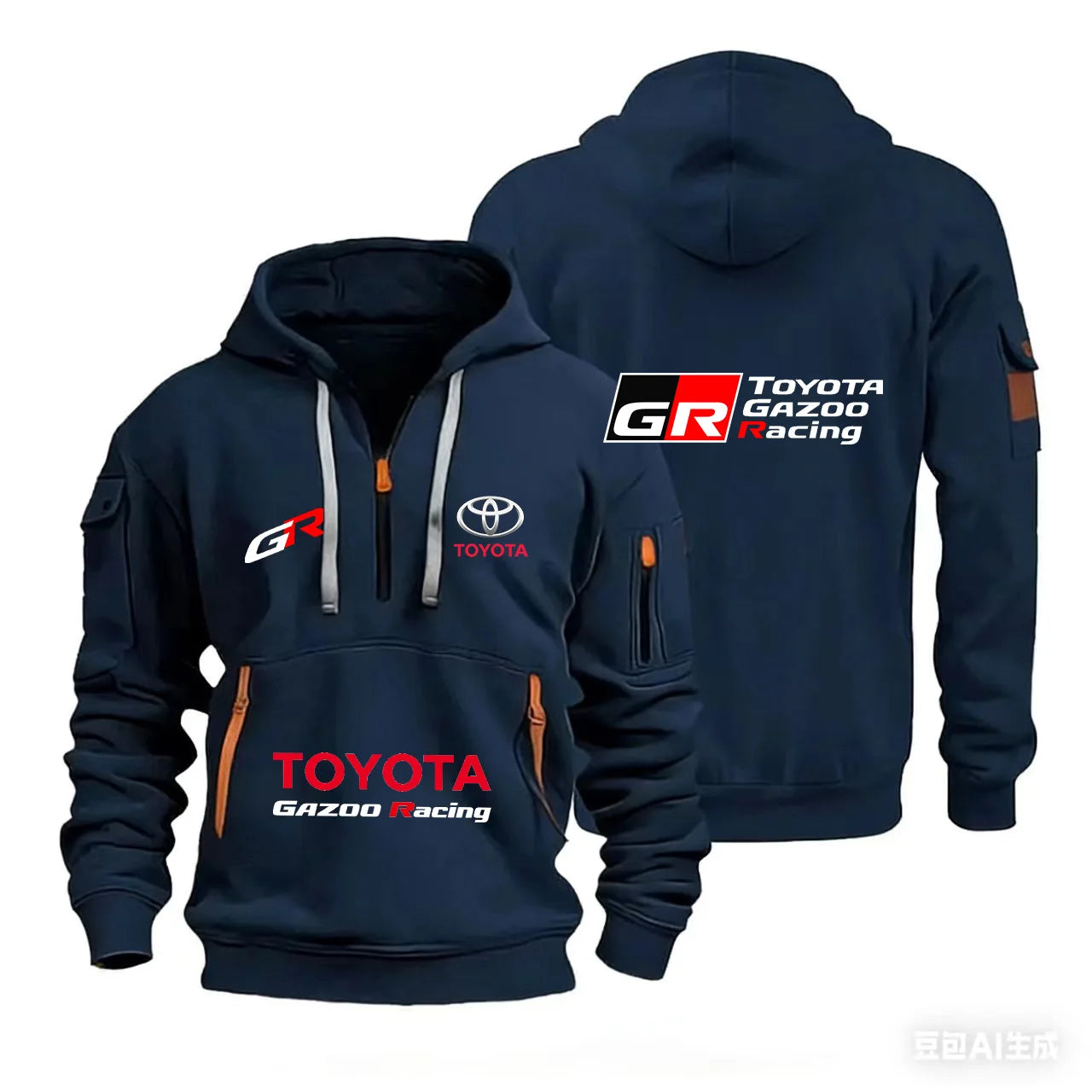 2026 Toyota GAZOO Racing Team Unisex Half-Zip Hooded Shirt Street Casual Sports Fashion Spring Autumn 2026