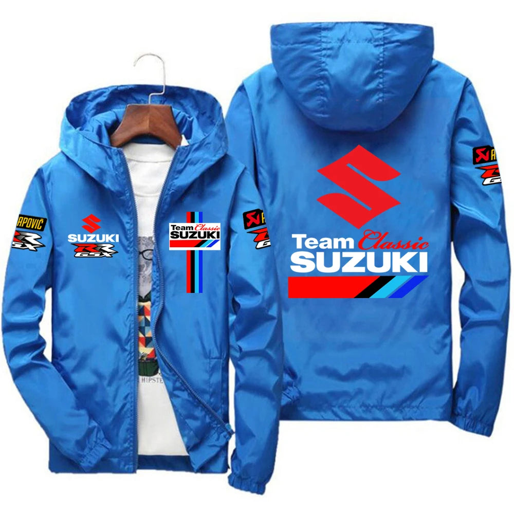 New Suzuki Racing Spring and Autumn Jacket Men's Windproof Windbreaker Casual Fashion Sportswear Outdoor Fashion Couple Jacket