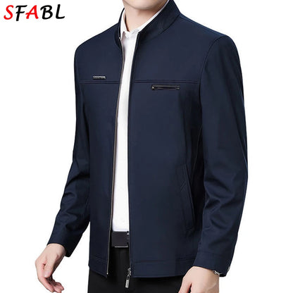 M-XXXL Newest Quality Men's Jacket Coat Men Luxury Thin Jacket Men Business Office Dress Work Coats Male Outerwear Spring Autumn