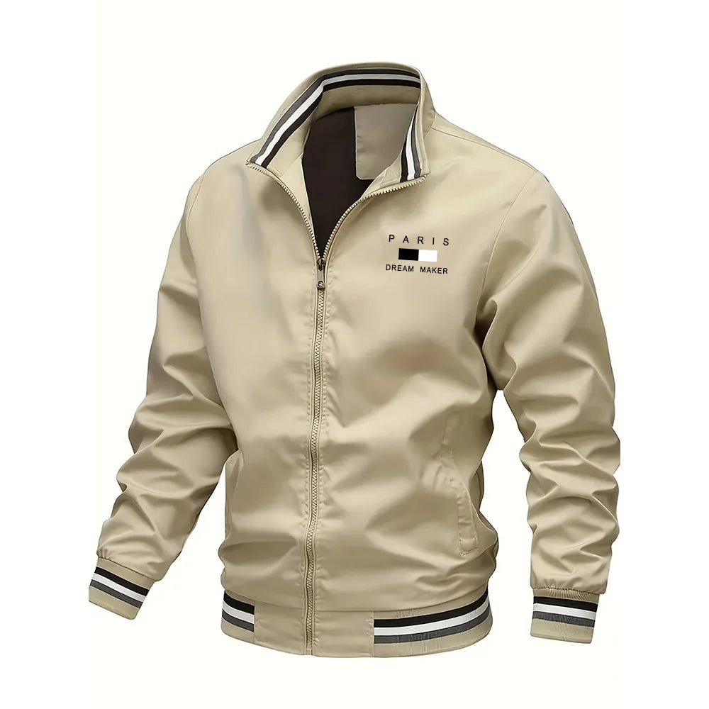 Men's Jackets Oversized Spring Autumn Stand Collar Zipper Outdoor Coat Tops Baseball Bomber Varsity Jackets Man Designer Clothes