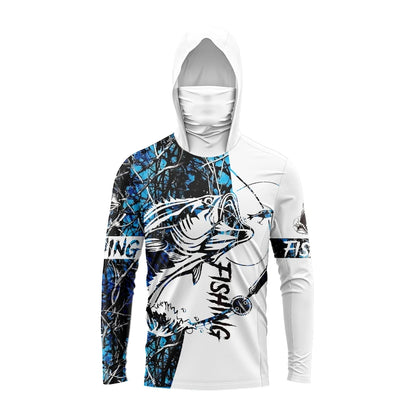 MALFC Men Hood Fishing Shirt long sleeve fishing t shirt uv protection Fishing Apparel