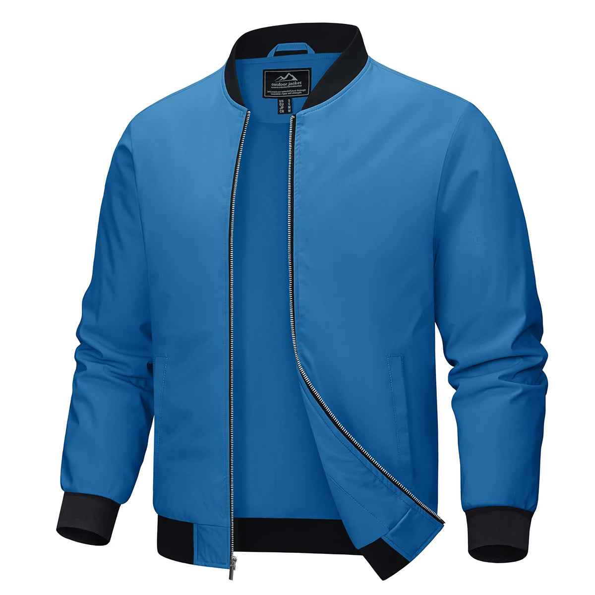 MAGCOMSEN Men‘s Aviator Jacket Casual Bomber Jackets Waterproof Full Zip Lightweight Coats Spring Autumn Windbreaker