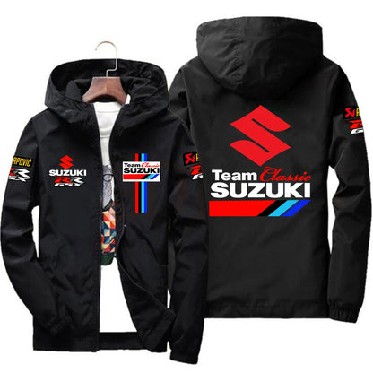 New Suzuki Racing Spring and Autumn Jacket Men's Windproof Windbreaker Casual Fashion Sportswear Outdoor Fashion Couple Jacket