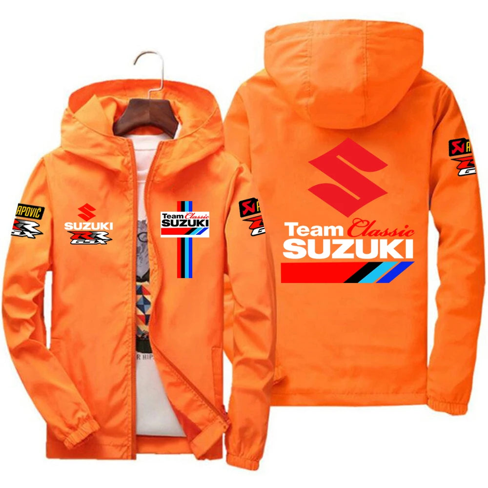 New Suzuki Racing Spring and Autumn Jacket Men's Windproof Windbreaker Casual Fashion Sportswear Outdoor Fashion Couple Jacket