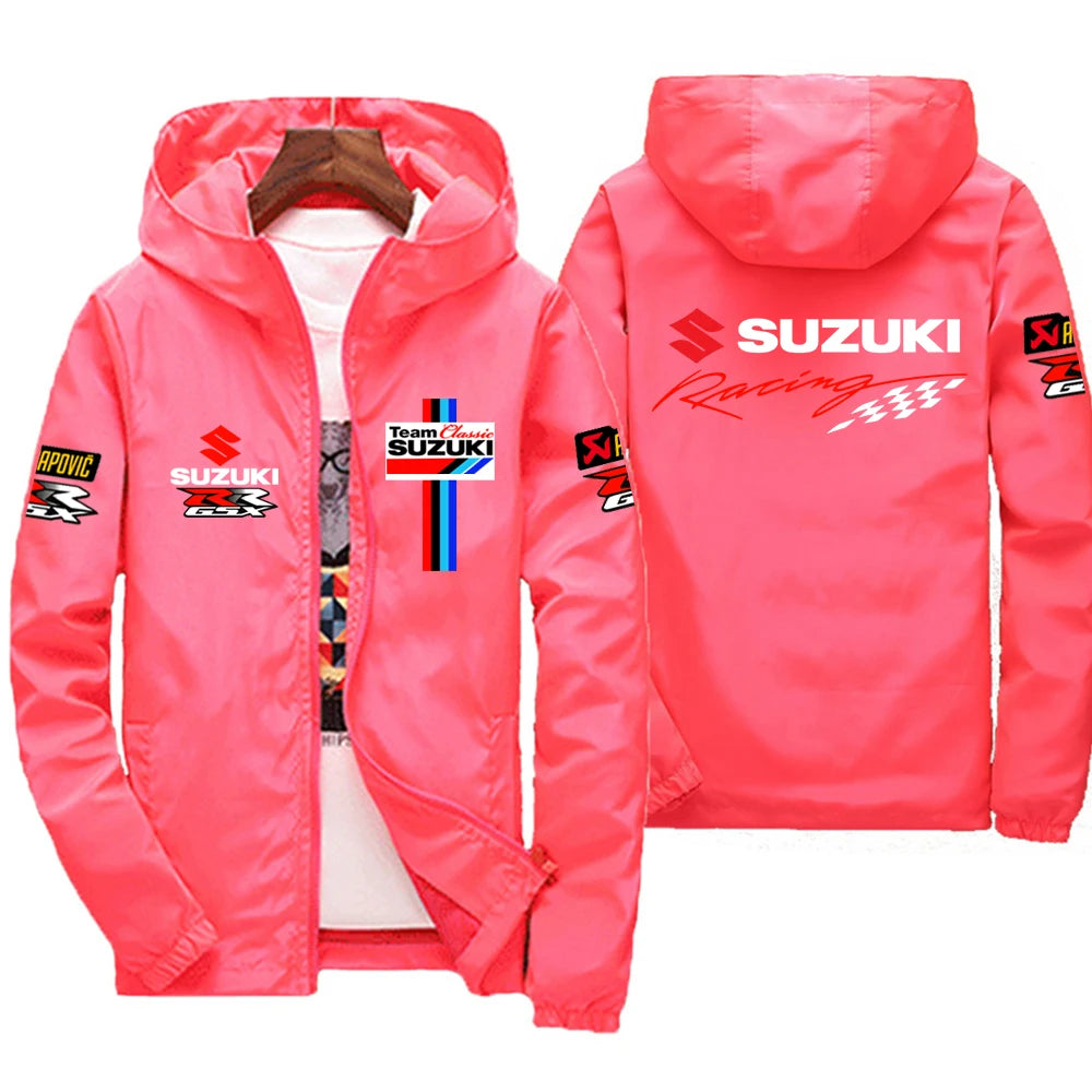 New Suzuki Racing Spring and Autumn Jacket Men's Windproof Windbreaker Casual Fashion Sportswear Outdoor Fashion Couple Jacket