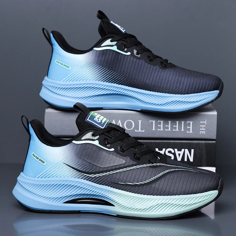 Men Sports Shoes Summer Classic Mesh Breathable Lightweight Comfortable Running Shoes Rebound Cushioning Soft Sole Fitness Shoes