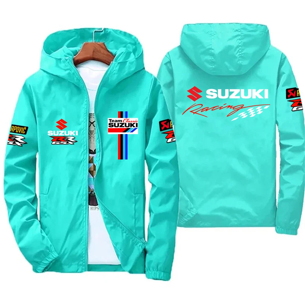 New Suzuki Racing Spring and Autumn Jacket Men's Windproof Windbreaker Casual Fashion Sportswear Outdoor Fashion Couple Jacket