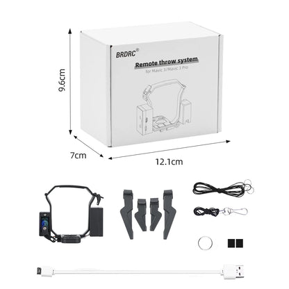 BRDRC Airdrop-system för DJI Mavic Pro/2/3 & Air 2/2S – 500g last, landningsställ