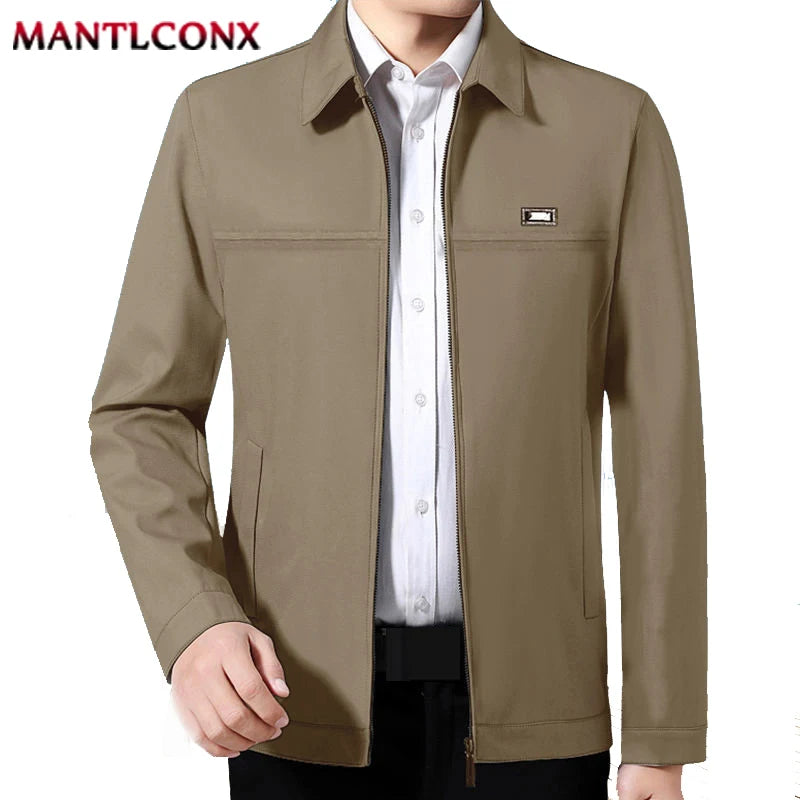 Brand Men's Casual Blazers Business Jacket Autumn Spring Fashion Loose Jacket Men Blazer Khaki Black Office Dress Men's Coat 3XL