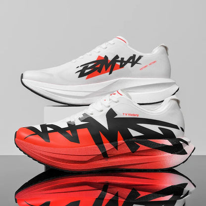 Running Shoes Men High Elastic Cushioned Breathable Mesh Anti Slip Marathon Racing Sneakers Woman Casual Sneakers Tennis Shoes