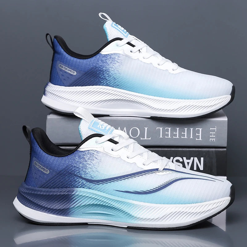 Men Sports Shoes Summer Classic Mesh Breathable Lightweight Comfortable Running Shoes Rebound Cushioning Soft Sole Fitness Shoes