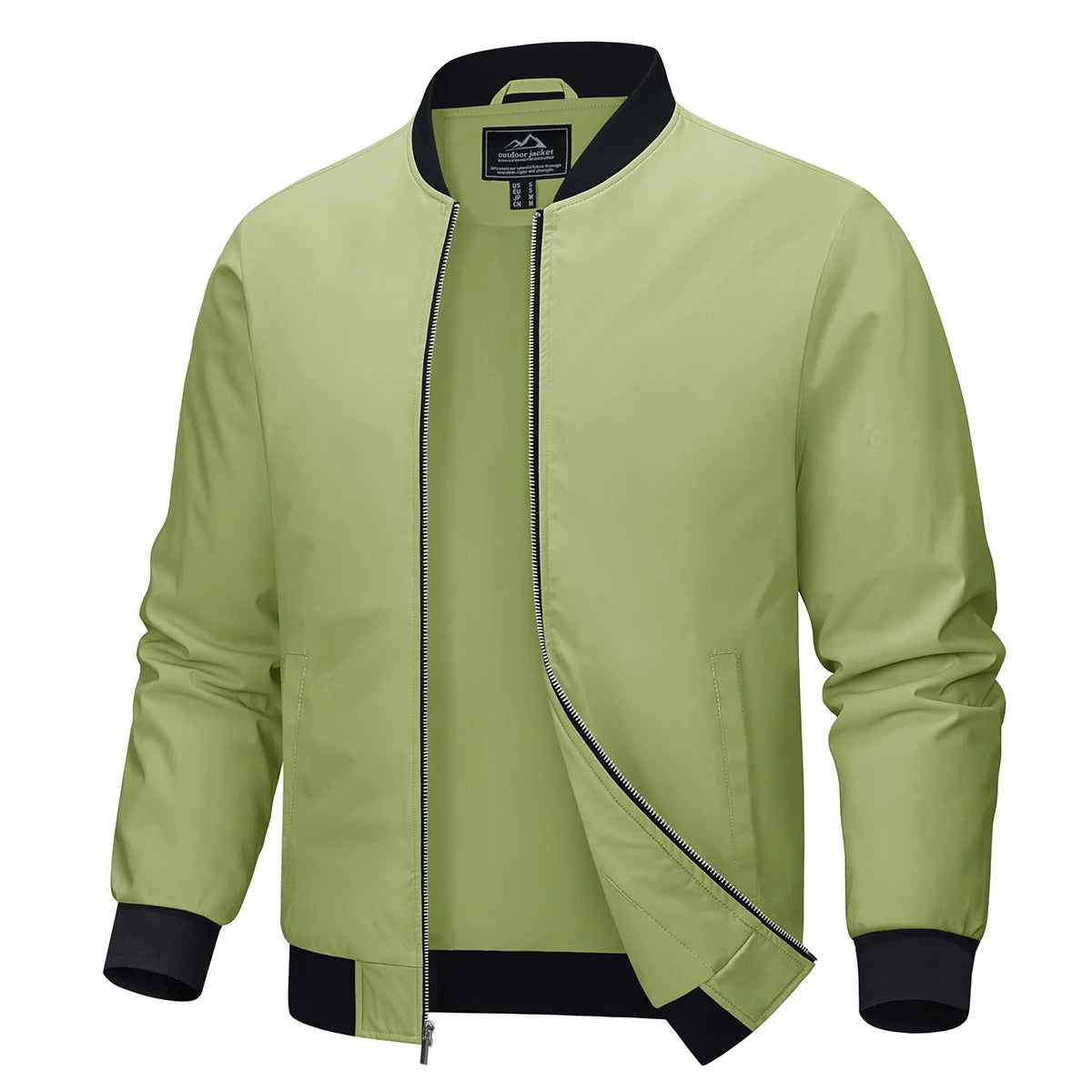 MAGCOMSEN Men‘s Aviator Jacket Casual Bomber Jackets Waterproof Full Zip Lightweight Coats Spring Autumn Windbreaker