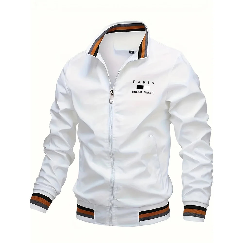 Men's Jackets Oversized Spring Autumn Stand Collar Zipper Outdoor Coat Tops Baseball Bomber Varsity Jackets Man Designer Clothes