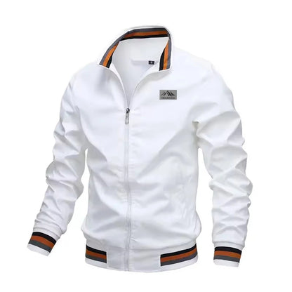 Spring and autumn men's stand-up collar casual jacket for outdoor activities men's windproof cycling, fishing, hiking stretchy c