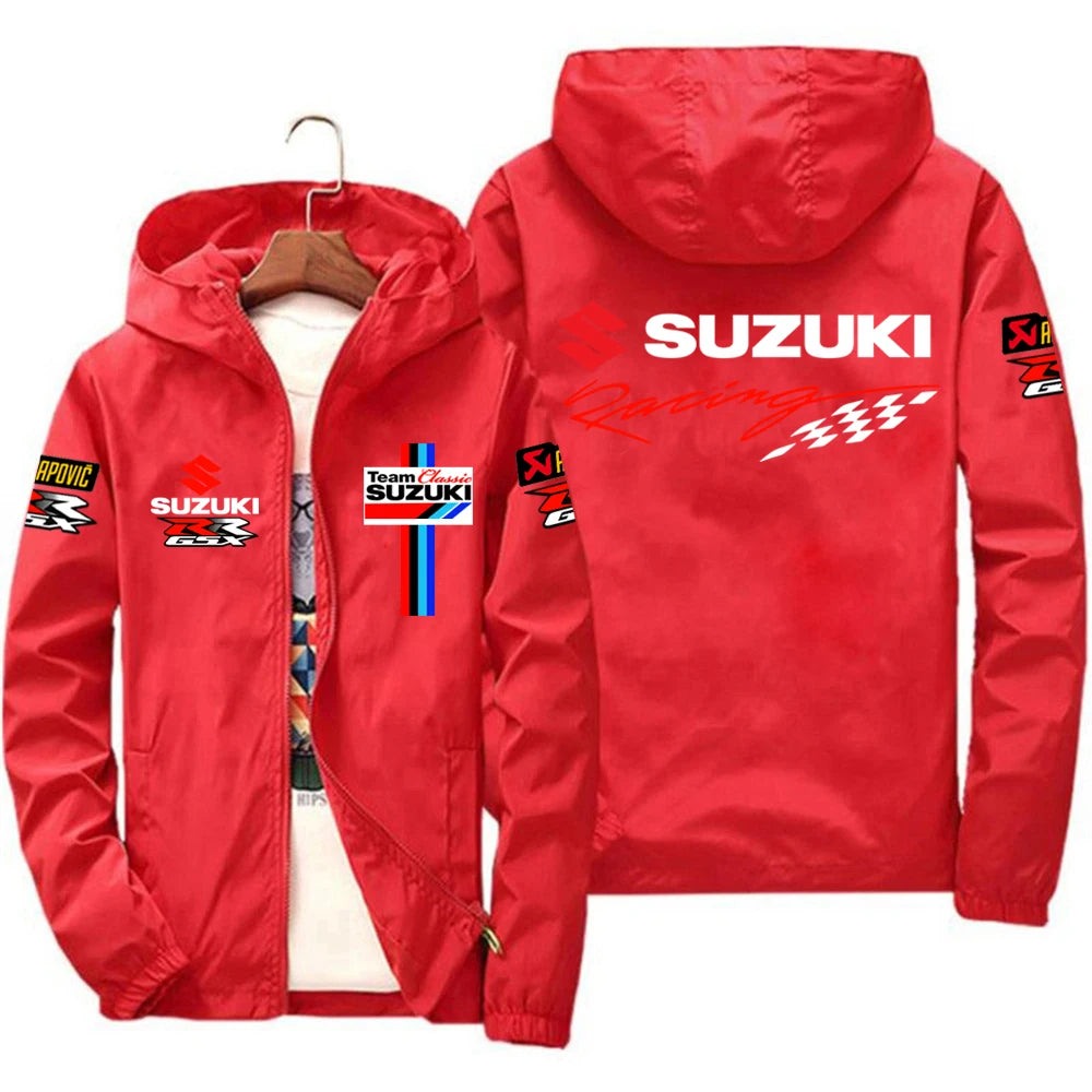 New Suzuki Racing Spring and Autumn Jacket Men's Windproof Windbreaker Casual Fashion Sportswear Outdoor Fashion Couple Jacket