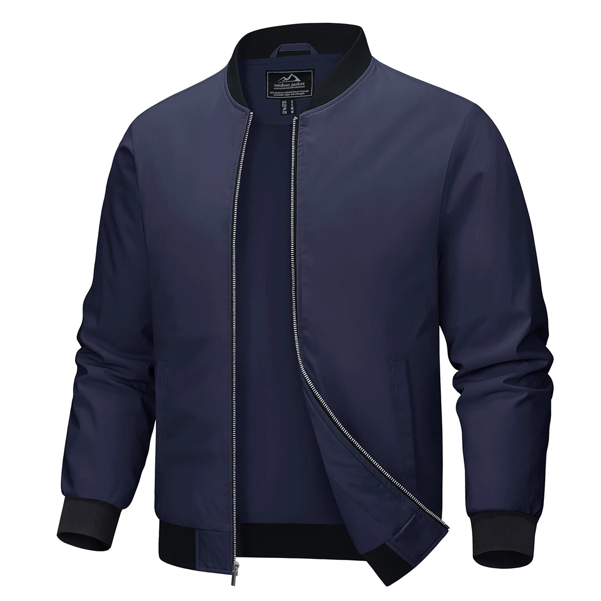 MAGCOMSEN Men‘s Aviator Jacket Casual Bomber Jackets Waterproof Full Zip Lightweight Coats Spring Autumn Windbreaker